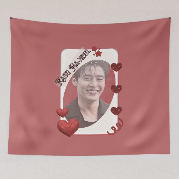 Item preview, Kang Ha-neul (강하늘) Korean Actor Kdrama Card Red Aesthetic Collage Design designed and sold by AJUNICE STUDIO.