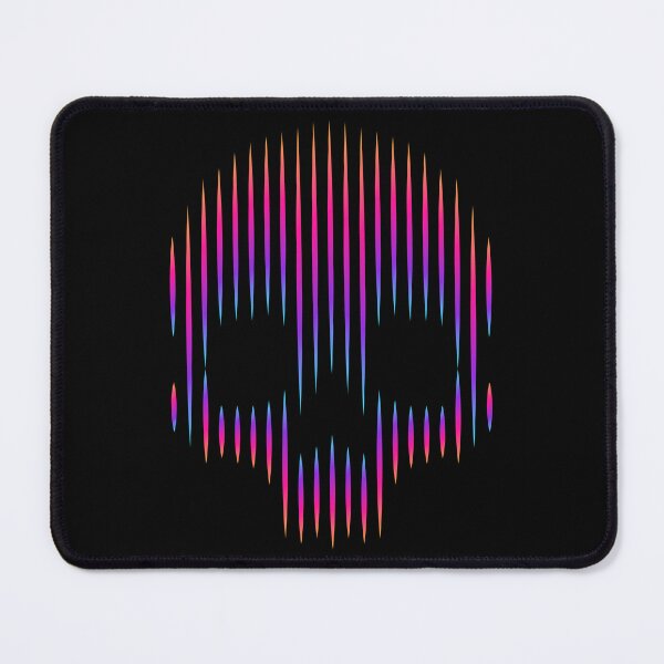Item preview, Techno Halloween horror striped Skull designed and sold by blackdogshop.