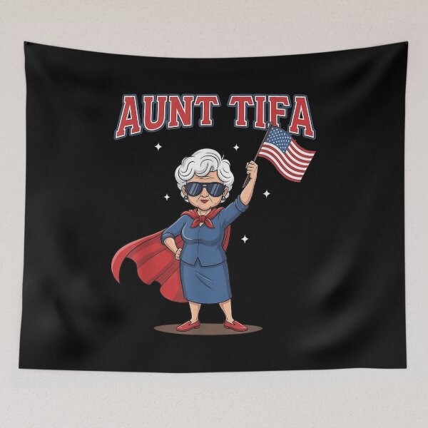 Item preview, Aunt Tifa American Flag Meme designed and sold by BASKF.