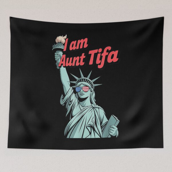 Item preview, I am Aunt Tifa Freedom American Flag Meme designed and sold by BASKF.