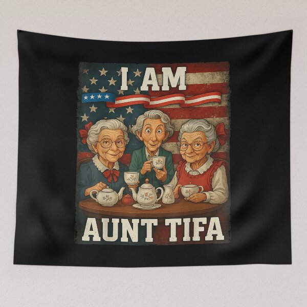 Item preview, I am Aunt Tifa American Flag Meme designed and sold by BASKF.
