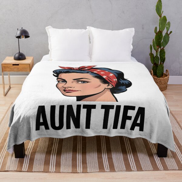 Item preview, Aunt Tifa American Flag Meme designed and sold by BASKF.
