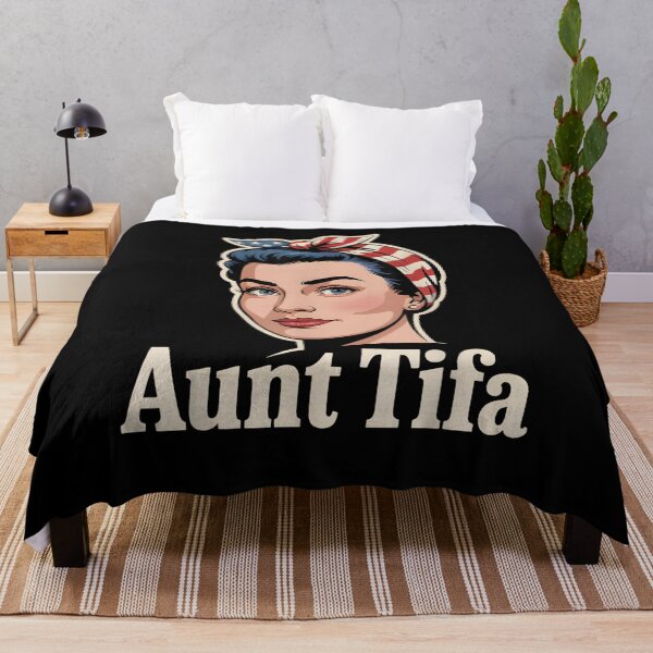 Item preview, Aunt Tifa American Flag Meme designed and sold by BASKF.