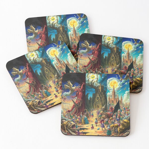 Item preview, Depiction of Hell illustration designed and sold by Vintage Designs +.