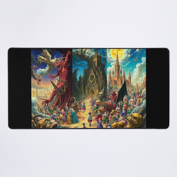Item preview, Depiction of Hell illustration designed and sold by Vintage Designs +.