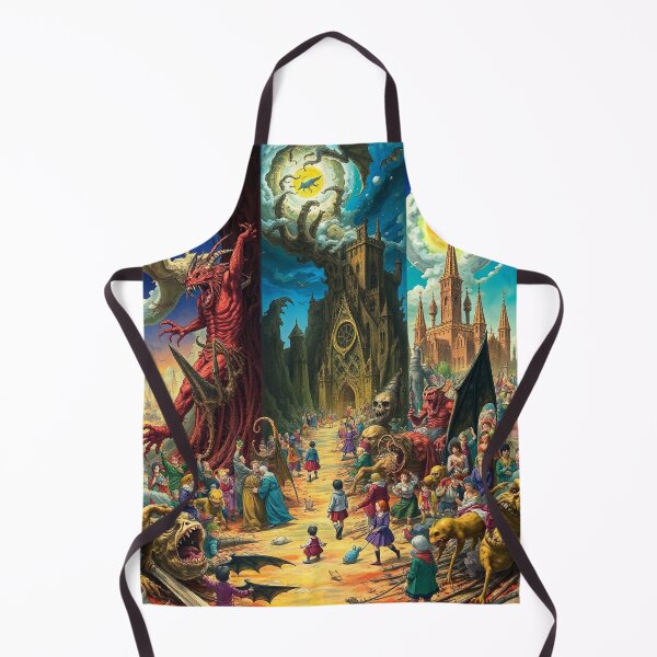Item preview, Depiction of Hell illustration designed and sold by Vintage Designs +.