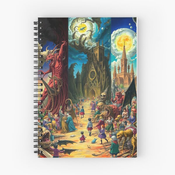 Item preview, Depiction of Hell illustration designed and sold by Vintage Designs +.
