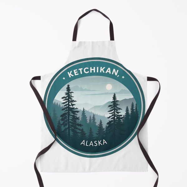 Item preview, Ketchikan Alaska Rainforest – Misty Forest Silhouette Nature Art designed and sold by VividOrganica.