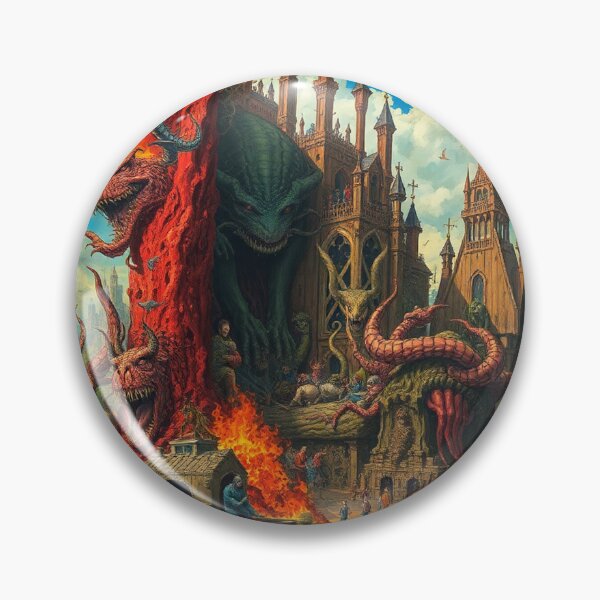 Item preview, Depiction of Hell illustration designed and sold by Vintage Designs +.