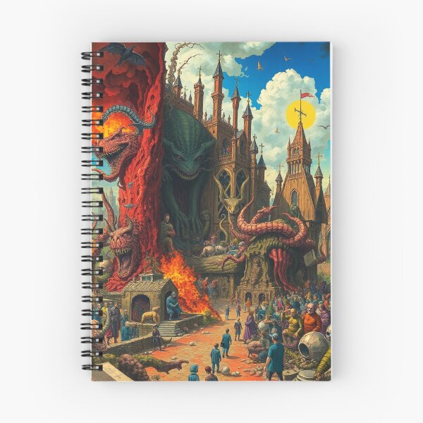 Item preview, Depiction of Hell illustration designed and sold by Vintage Designs +.