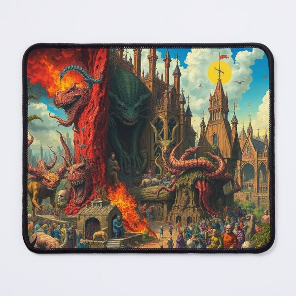 Item preview, Depiction of Hell illustration designed and sold by Vintage Designs +.