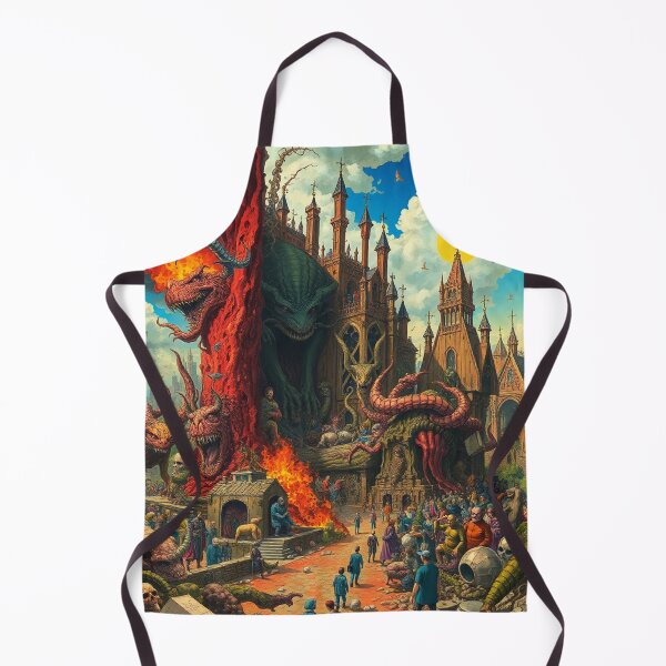 Item preview, Depiction of Hell illustration designed and sold by Vintage Designs +.