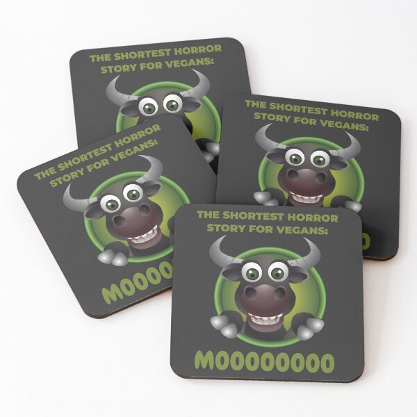 Item preview, Shortest Horror Story For Vegans Funny Cow Moo Joke - Vegan Humor designed and sold by IvayloUzunov.