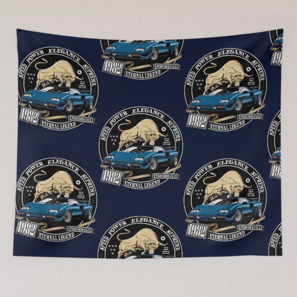 Item preview, 1982 Style Tees, Blouses, and Caps with Golden Bull and Blue 1982 Car - Vintage Fashion Collection C designed and sold by farahalethea.