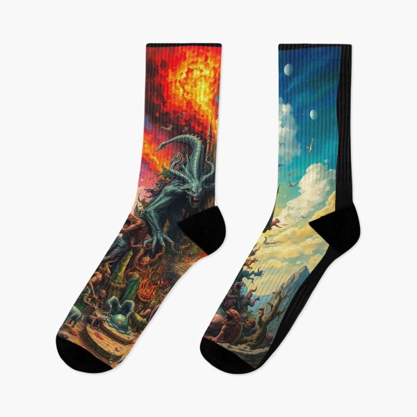 Item preview, Depiction of Hell illustration designed and sold by Vintage Designs +.