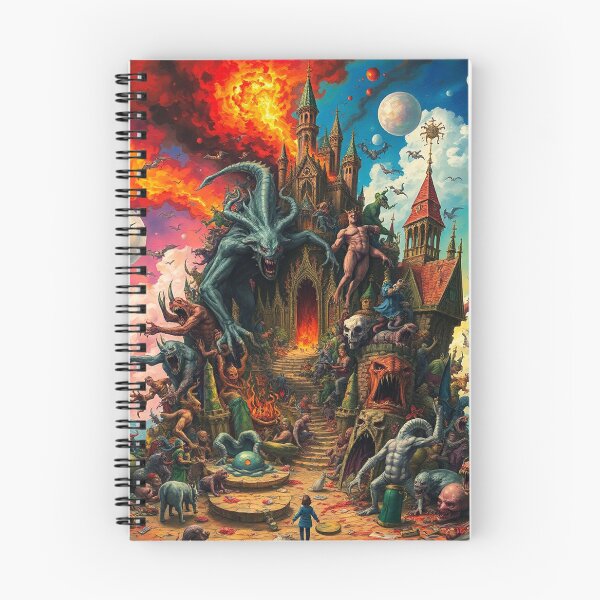 Item preview, Depiction of Hell illustration designed and sold by Vintage Designs +.