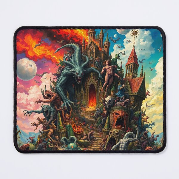 Item preview, Depiction of Hell illustration designed and sold by Vintage Designs +.