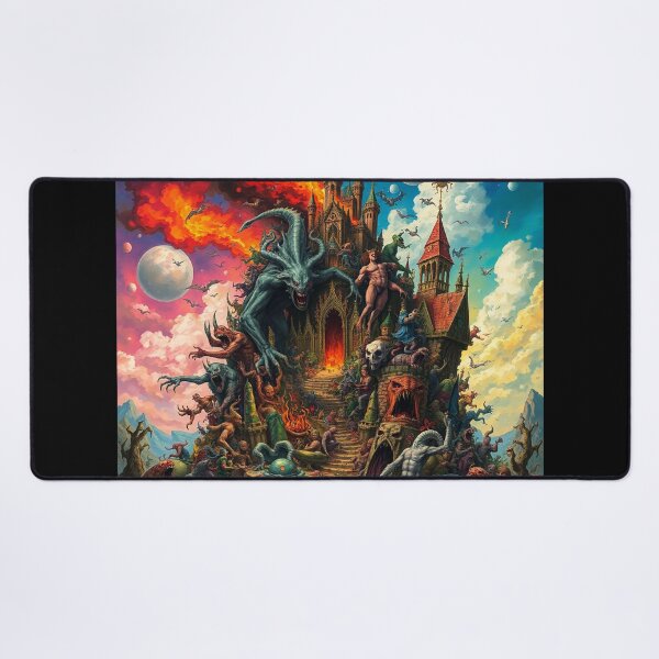 Item preview, Depiction of Hell illustration designed and sold by Vintage Designs +.