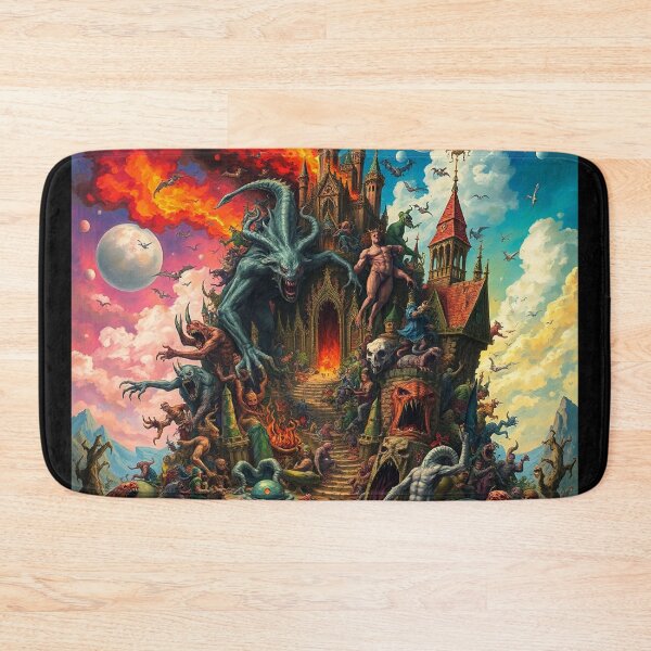 Item preview, Depiction of Hell illustration designed and sold by Vintage Designs +.