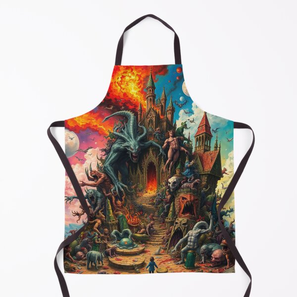 Item preview, Depiction of Hell illustration designed and sold by Vintage Designs +.