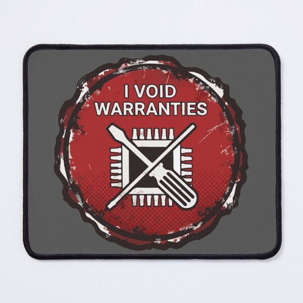 Item preview, I Void Warranties — Hardware Hacker Badge for Tech Rebels designed and sold by VenDecoArt.