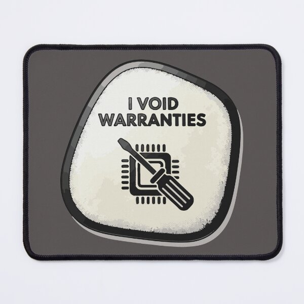 Item preview, I Void Warranties — Hardware Hacker Badge for Tech Rebels designed and sold by VenDecoArt.