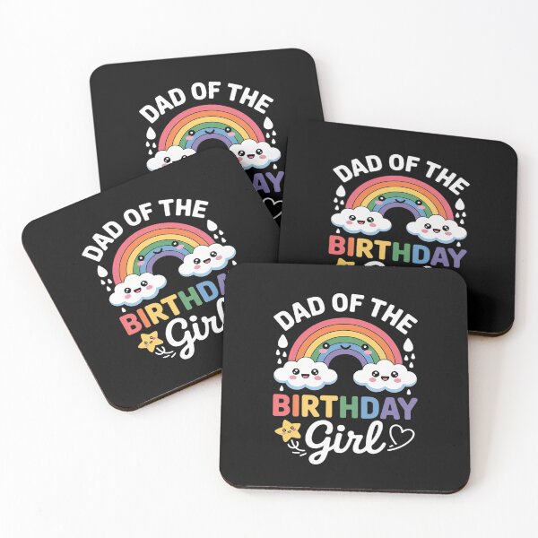 Item preview, Dad of The Birthday Girl Rainbow B-Day Family designed and sold by FranzFriesen.