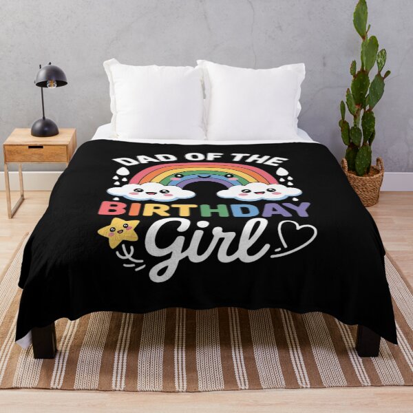 Item preview, Dad of The Birthday Girl Rainbow B-Day Family designed and sold by FranzFriesen.