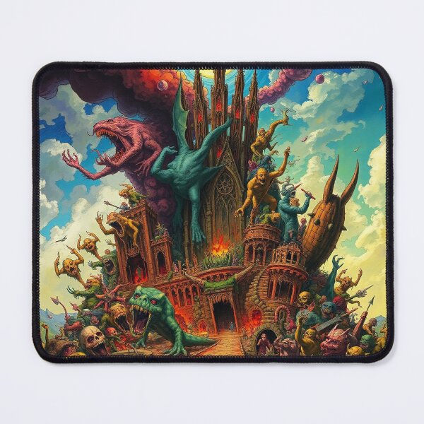 Item preview, Depiction of Hell illustration designed and sold by Vintage Designs +.