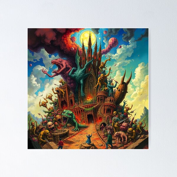 Item preview,  Depiction of Hell illustration designed and sold by Vintage Designs +.