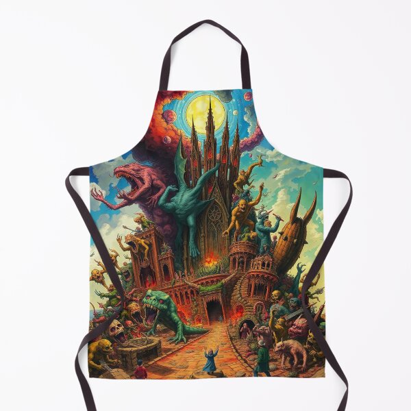 Item preview, Depiction of Hell illustration designed and sold by Vintage Designs +.