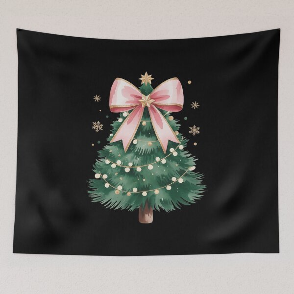 Item preview, Coquette Bow Christmas Tree Xmas Holiday Girly designed and sold by DrewLeuschke.