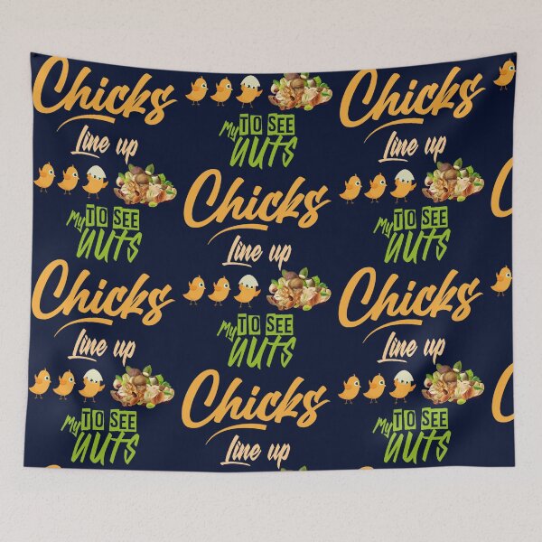 Item preview, chicks line up to see my nuts (1) designed and sold by farahalethea.