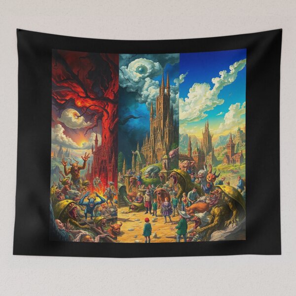 Item preview,  Depiction of Hell illustration designed and sold by Vintage Designs +.