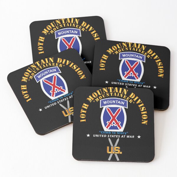 Item preview, Army - 10th Mountain Division - SSI w Ski Branch - Ribbon X 300 designed and sold by Military Insignia Products.