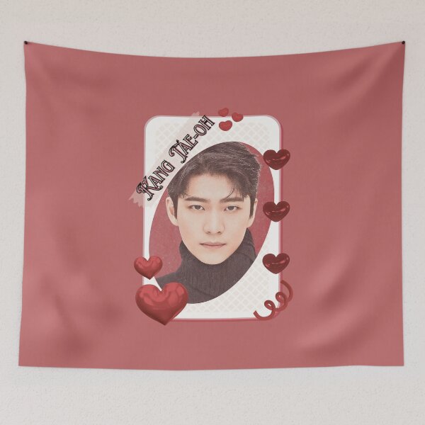 Item preview, Kang Tae-oh (강태오) Korean Actor Kdrama Card Red Aesthetic Collage Design designed and sold by AJUNICE STUDIO.