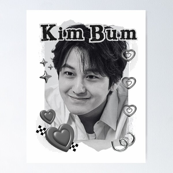 Item preview, Kim Bum (김범) Korean Actor Kdrama Black and White Collage Digital Art Portrait designed and sold by AJUNICE STUDIO.