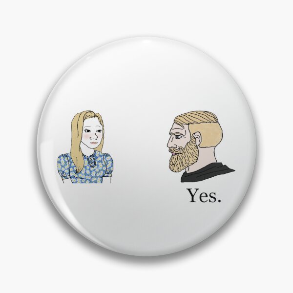 Item preview, Trad Girl and Chad Meme Yes designed and sold by CyberRex.