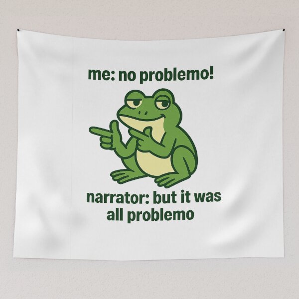 Item preview, Funny Frog Meme T-Shirt – “No Problemo / All Problemo” Cartoon Design designed and sold by DailyDrivesct.