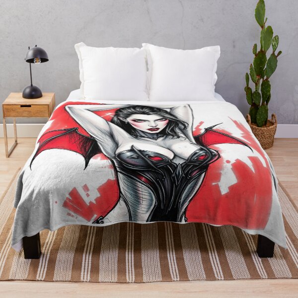 Item preview, Sexy Vampire demon fantasy punk horror Girl illustration designed and sold by Vintage Designs +.