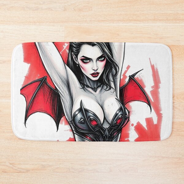 Item preview,  Sexy Vampire demon fantasy punk horror Girl illustration designed and sold by Vintage Designs +.