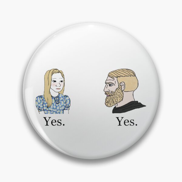 Item preview, Trad Girl Yes and Chad Meme Yes designed and sold by CyberRex.