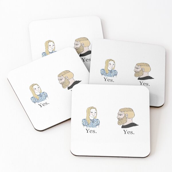 Item preview, Trad Girl Yes and Chad Meme Yes designed and sold by CyberRex.
