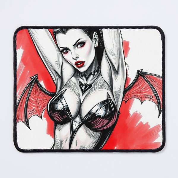 Item preview, Sexy Vampire demon fantasy punk horror Girl illustration designed and sold by Vintage Designs +.