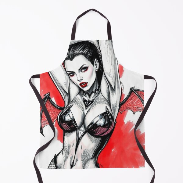 Item preview, Sexy Vampire demon fantasy punk horror Girl illustration designed and sold by Vintage Designs +.