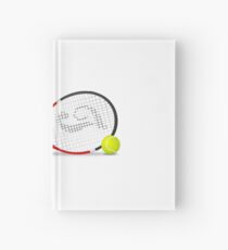 Tennisschläger mit Ball Notizbuch