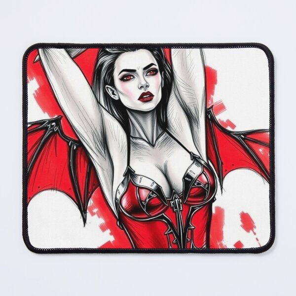 Item preview, Sexy Vampire demon fantasy punk horror Girl illustration designed and sold by Vintage Designs +.