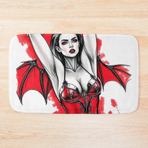 Item preview, Sexy Vampire demon fantasy punk horror Girl illustration designed and sold by Vintage Designs +.