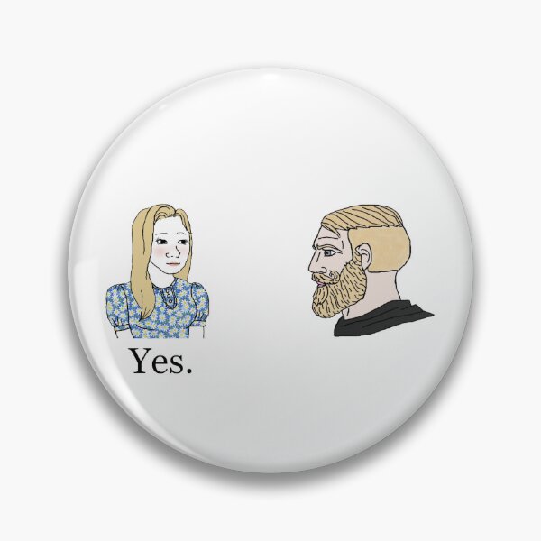 Item preview, Trad Girl Yes and Chad Meme designed and sold by CyberRex.