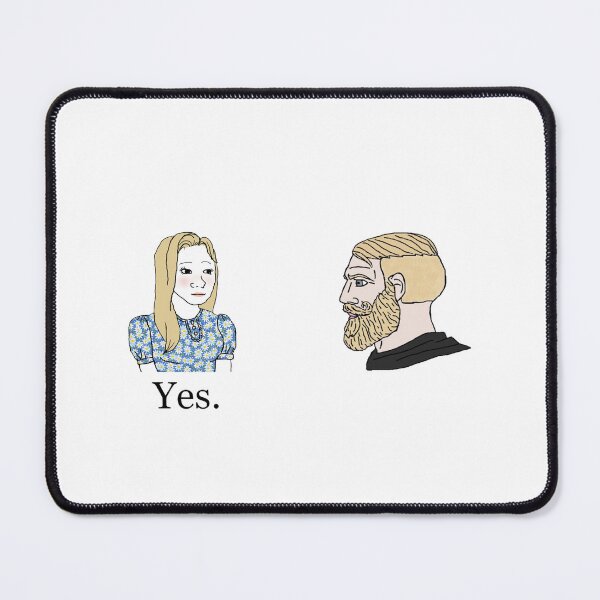 Item preview, Trad Girl Yes and Chad Meme designed and sold by CyberRex.